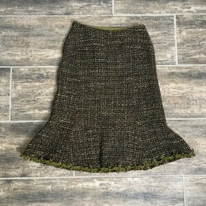 Albert Nipon Tweed Skirt with Trim, check measurements!
